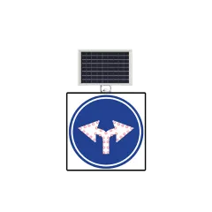 MAVİ HER İKİ YÖNE LEVHASI SOLAR LED REFLEKTİF 60x60