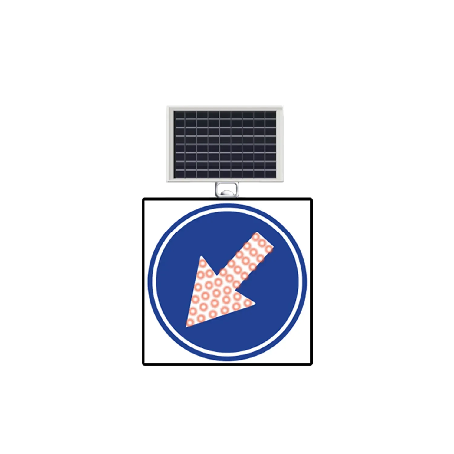 MAVİ SOLA MECBURİ YÖN LEVHASI SOLAR LED REFLEKTİF 60x60