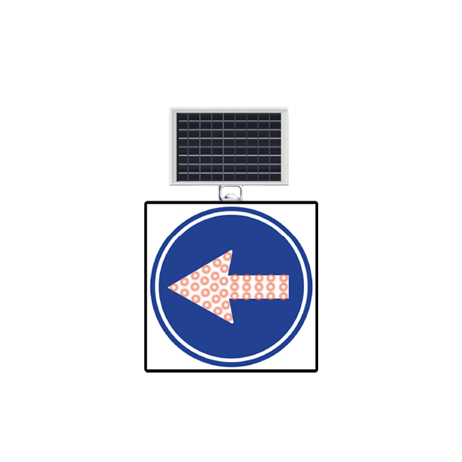 MAVİ SOLDAN GİDİNİZ LEVHASI SOLAR LED REFLEKTİF 60x60