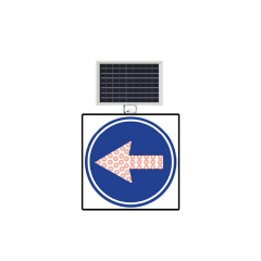 MAVİ SOLDAN GİDİNİZ LEVHASI SOLAR LED REFLEKTİF 60x60