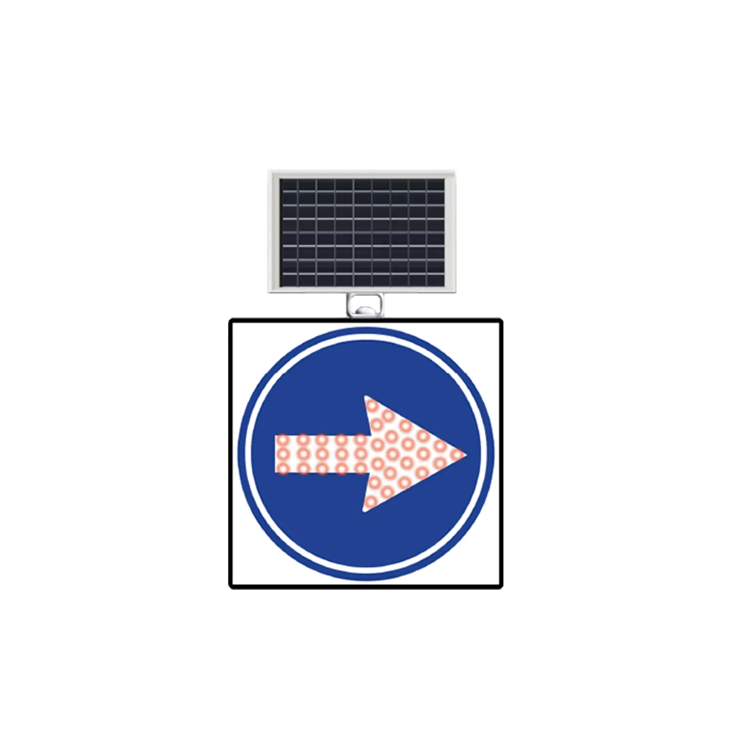 MAVİ SAĞDAN GİDİNİZ LEVHASI SOLAR LED REFLEKTİF 60x60