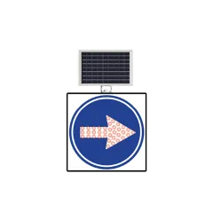 MAVİ SAĞDAN GİDİNİZ LEVHASI SOLAR LED REFLEKTİF 60x60