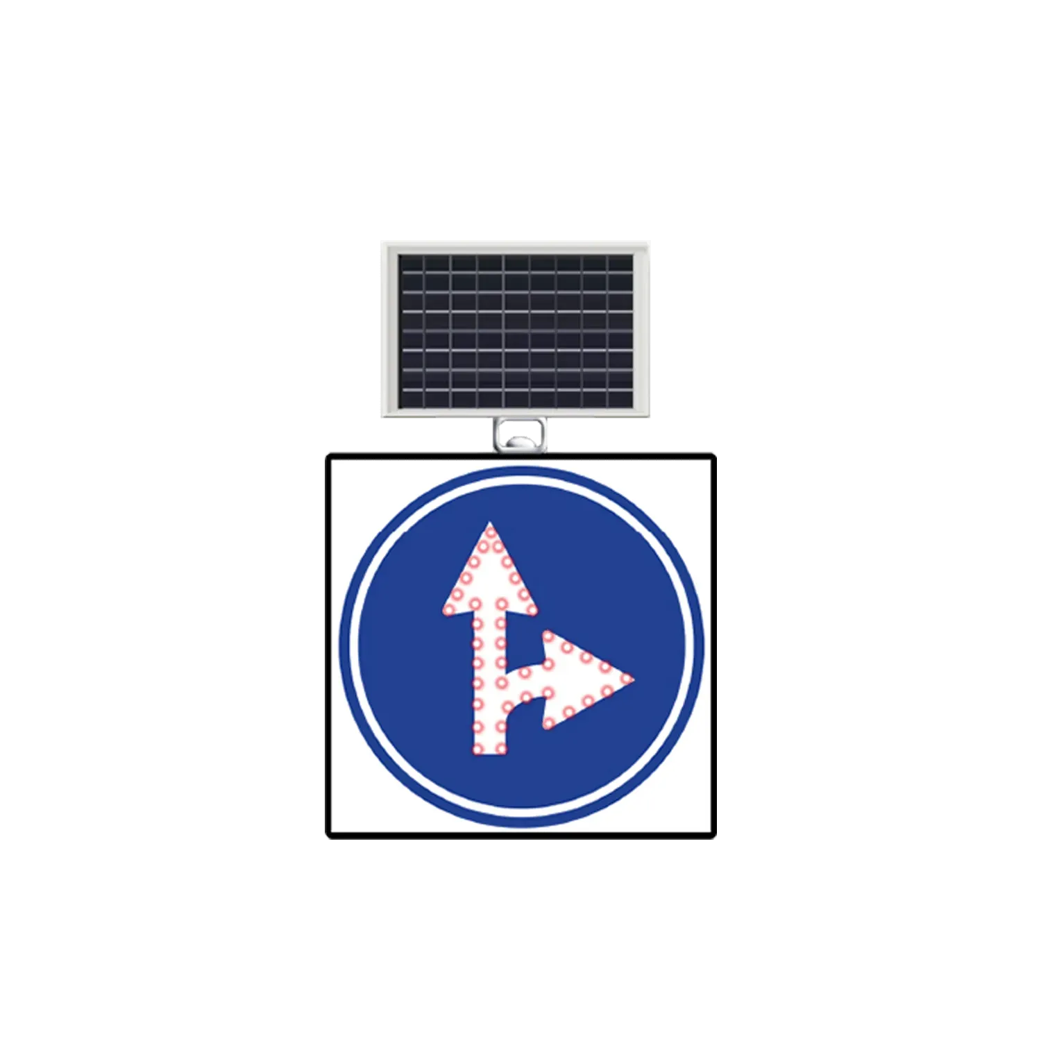 MAVİ İLERİ VE SAĞA MECBURİ YÖN LEVHASI SOLAR LED REFLEKTİF 60x60
