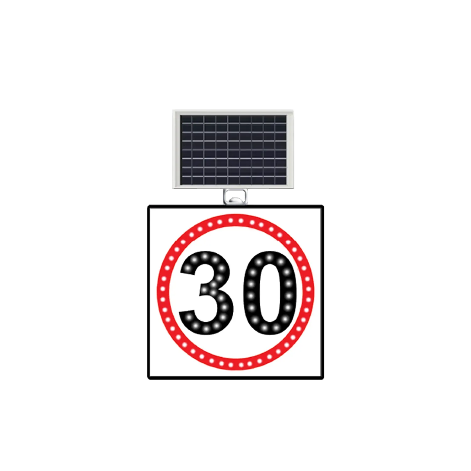 HIZ LİMİTİ 30 KM LEVHASI SOLAR LED REFLEKTİF 60x60