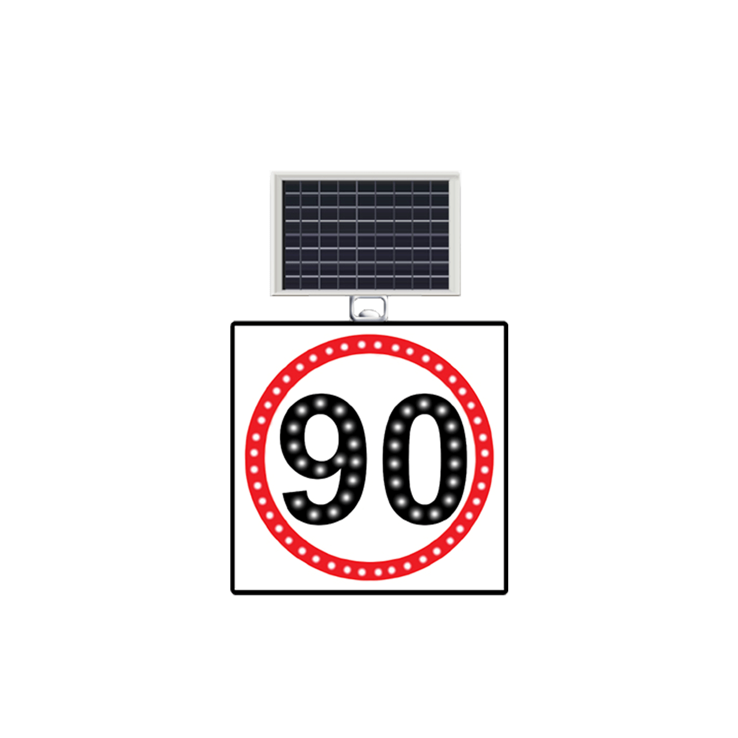 HIZ LİMİTİ 90 KM LEVHASI SOLAR LED REFLEKTİF 60x60