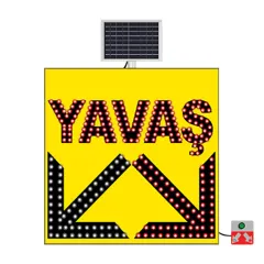 YAVAŞ ÇİFT YÖNLÜ OK LEVHASI 60x60 CM