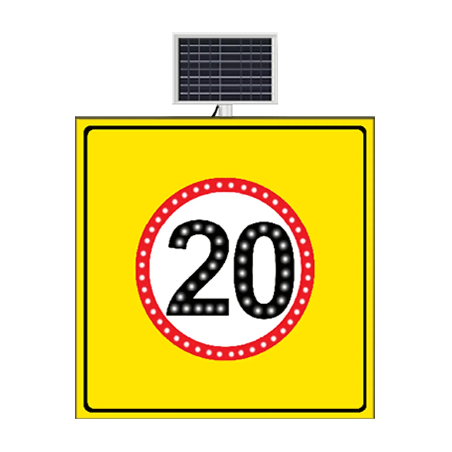 HIZ LİMİTİ 20 KM SARI ZEMİN LEVHASI 100x100 CM