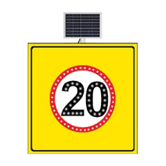 HIZ LİMİTİ 20 KM SARI ZEMİN LEVHASI 100x100 CM