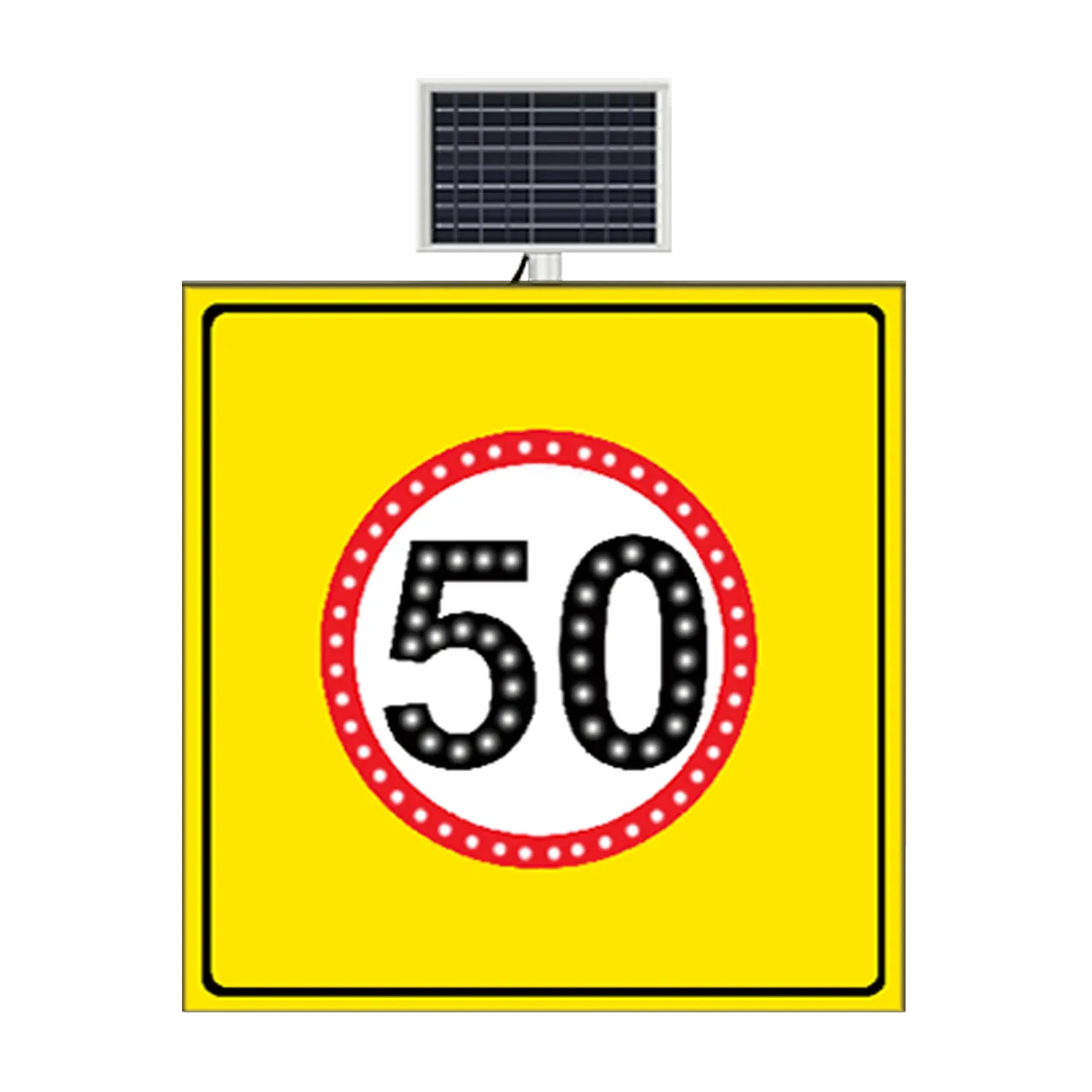 HIZ LİMİTİ 50 KM SARI ZEMİN LEVHASI 100x100 CM