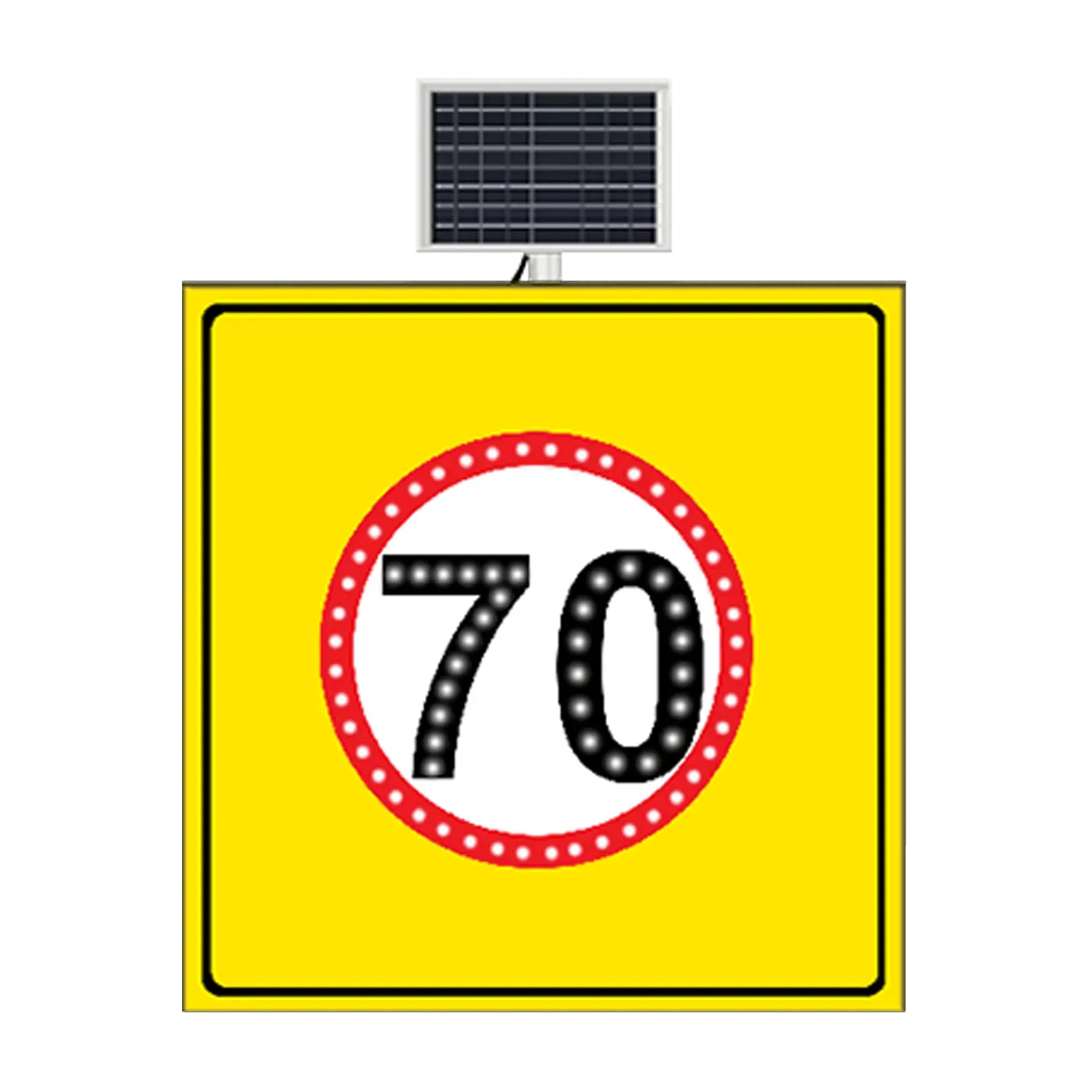 HIZ LİMİTİ 70 KM SARI ZEMİN LEVHASI 100x100 CM