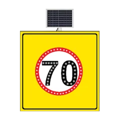 HIZ LİMİTİ 70 KM SARI ZEMİN LEVHASI 100x100 CM