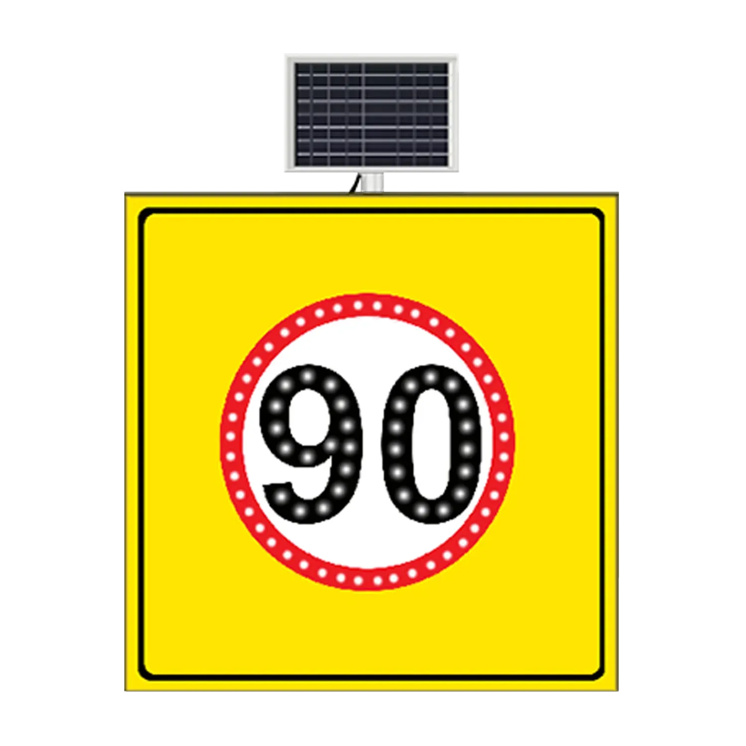 HIZ LİMİTİ 90 KM SARI ZEMİN LEVHASI 100x100 CM