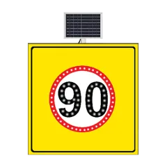 HIZ LİMİTİ 90 KM SARI ZEMİN LEVHASI 100x100 CM