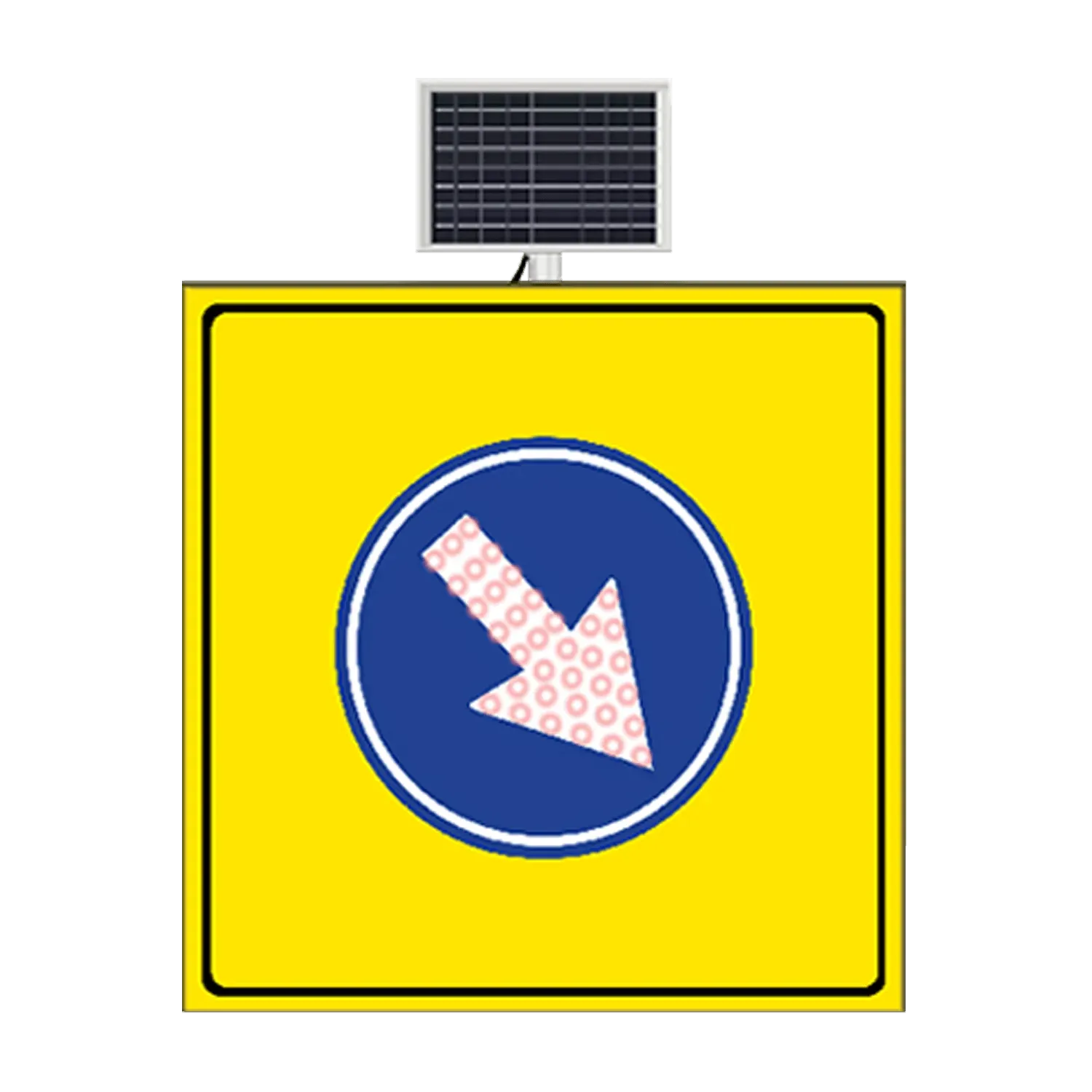 SAĞA MECBURİ YÖN SARI ZEMİN LEVHASI 100x100 CM