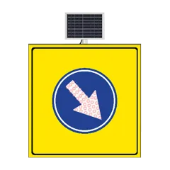 SAĞA MECBURİ YÖN SARI ZEMİN LEVHASI 100x100 CM