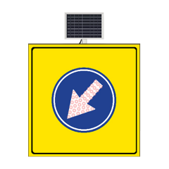 SOLA MECBURİ YÖN SARI ZEMİN LEVHASI 100x100 CM