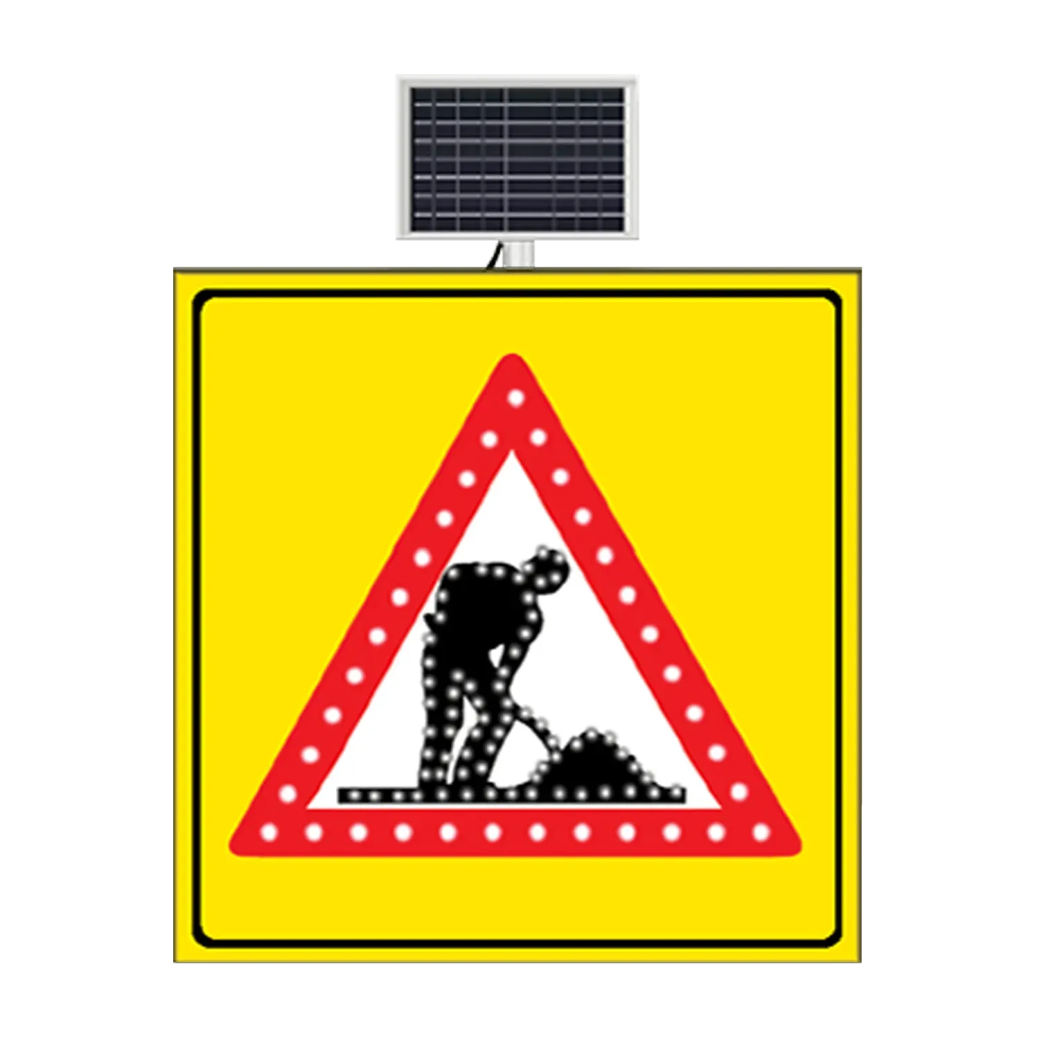 YOLDA ÇALIŞMA VAR SARI ZEMİN LEVHASI 100x100 CM