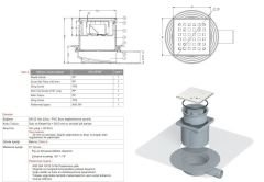 Membran İzolasyonlu Paslanmaz Yer Sifonu 10x10 Q32
