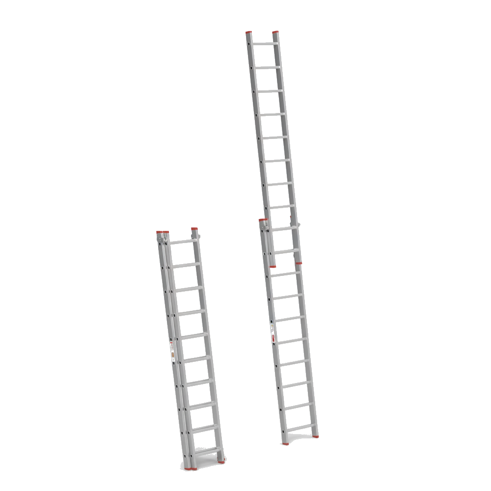 2x2=4 mt 2 Parçalı Alüminyum Sürgülü PTT Tipi Merdiven ASM.01