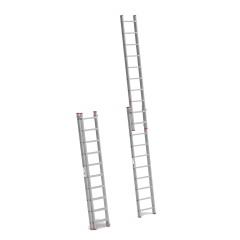 2x3=6 mt 2 Parçalı Alüminyum Sürgülü PTT Tipi Merdiven ASM.03