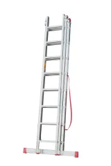 3x5=15 3 Parçalı Alüminyum Sürgülü A Tipi Merdiven SATM.15