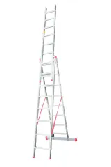 3x6=18 3 Parçalı Alüminyum Sürgülü A Tipi Merdiven SATM.16