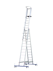 5,00 MT ALMAN KİLİT SİSTEMLİ PLATFORM ALÜMİNYUM MERDİVEN