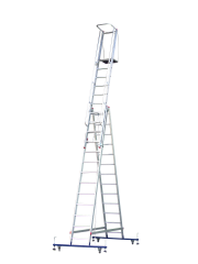 6,00 MT ALMAN KİLİT SİSTEMLİ PLATFORM ALÜMİNYUM MERDİVEN