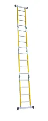 6 Basamaklı (2x3) Tek Kırmalı Fiber İzole Merdiven FTKM-75 | 75 cm