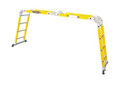 6 Basamaklı (2x3) Tek Kırmalı Fiber İzole Merdiven FTKM-75 | 75 cm