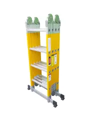 12 Basamaklı (2x6) Tek Kırmalı Fiber İzole Merdiven FTKM-150 | 1,5M