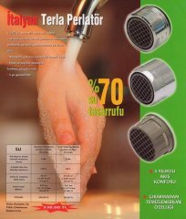 %70 Tasarruflu 7 lt Su Akışlı Tasarruflu Perlatör
