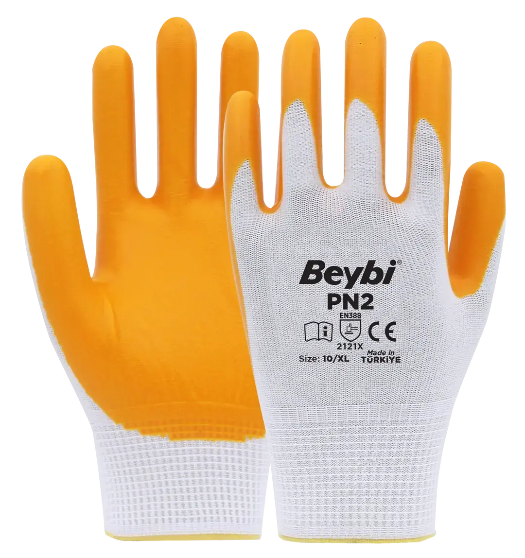 Beybi PN2 Polyester Örme Nitril Eldiven 288 çift