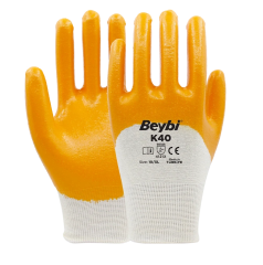 Beybi K40 Nitril Kaplı Pamuk ve Polyester Örgü Eldiven