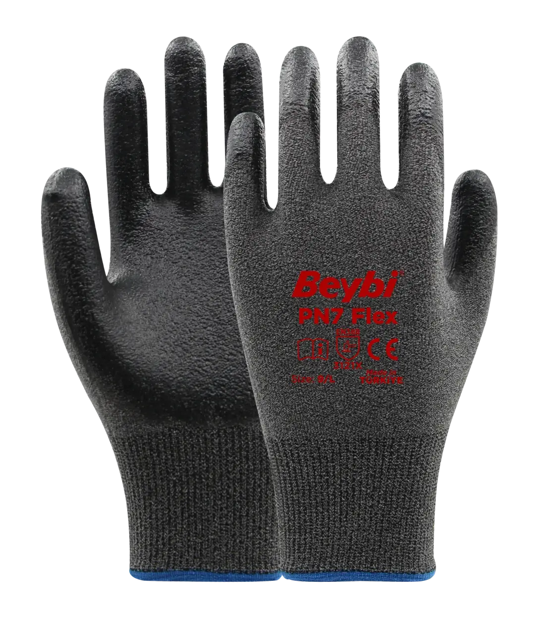 Beybi PN7 Flex Likralı Örme Nitril Eldiven