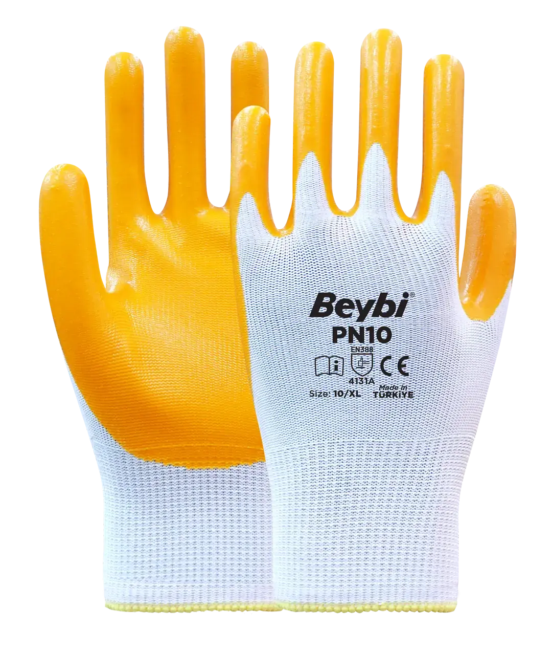 Beybi PN10 Polyester Örme Nitril Eldiven 144 çift