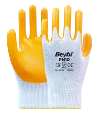 Beybi PN10 Polyester Örme Nitril Eldiven 144 çift