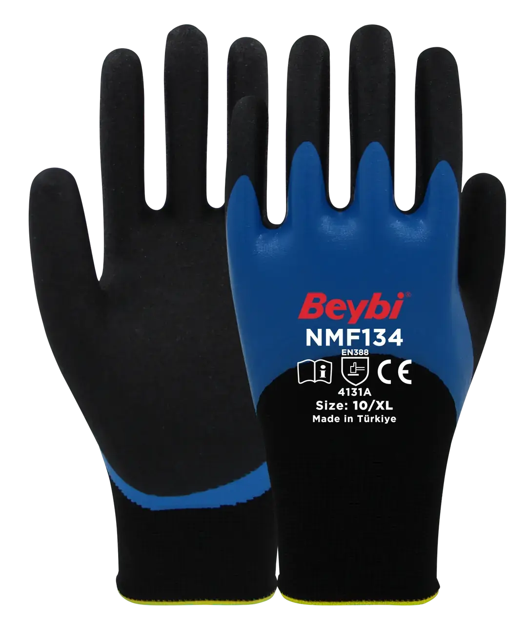 Beybi NMF134 Mikro Köpük Nitril Kaplı Polyester Örgü Eldiven 144 çift