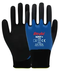 Beybi NMF+ Tam Kaplı Mikro Köpük Nitril Kaplı Polyester Örgü Eldiven 144 çift