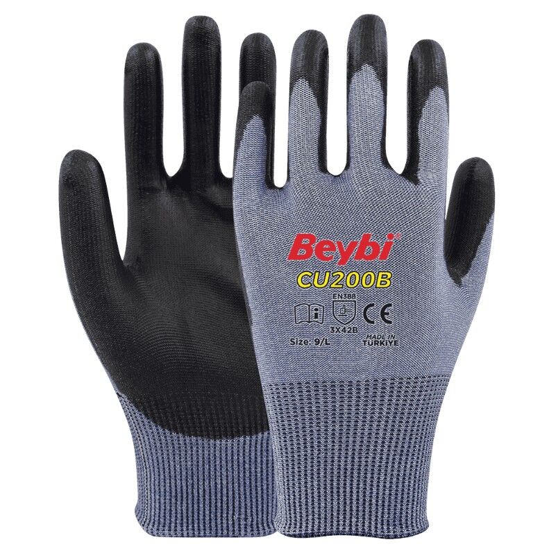 Beybi CU200 B Polietilen Kaplı Kesilmeye Dirençli Örme Eldiven