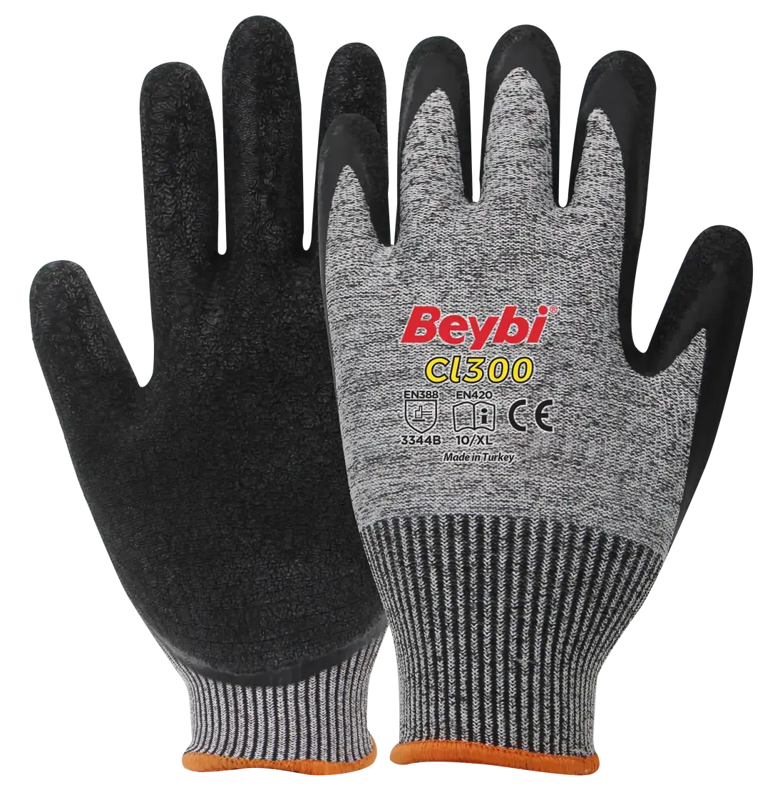Beybi CL300 Lateks Kaplı Kesilmeye Dirençli Eldiven 24 çift