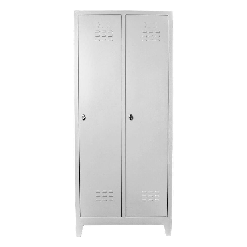 İKİLİ STANDART PERSONEL SOYUNMA DOLABI GRİ 67x37x185 cm
