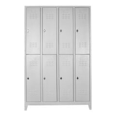 SEKİZLİ STANDART PERSONEL SOYUNMA DOLABI GRİ 128x37x200 cm