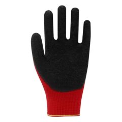 BEYBİ PL9 KIRMIZI POLYESTER ÖRME LATEKS ELDİVEN 288 çift