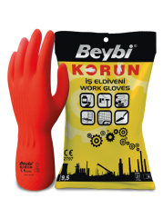 KORUN NORMAL TURUNCU LATEX İŞ ELDİVENİ
