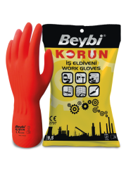 KORUN NORMAL TURUNCU LATEX İŞ ELDİVENİ