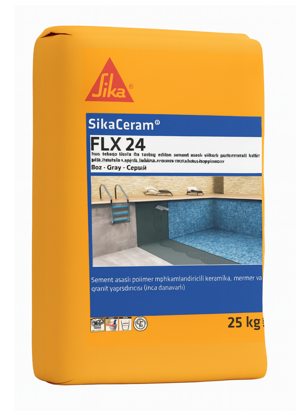 SikaCeram FLX 24 GRİ 25KG Çimento Esaslı Esnek Seramik Yapıştırıcı