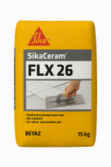 SikaCeram FLX 26 BEYAZ 15KG Çimento Esaslı Esnek Seramik Yapıştırıcı