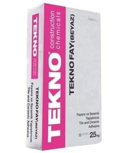 Teknofay Seramik Fayans Yapıştırıcı C1T Beyaz 25 Kg