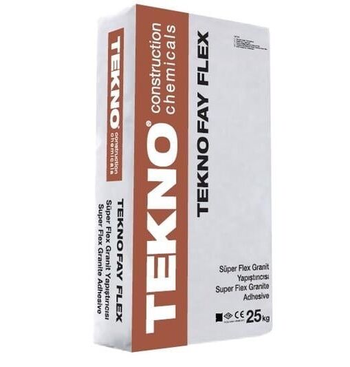 Teknofay Flex Beyaz Süper Granit Yapıştırıcı C2TE S1 25 Kg